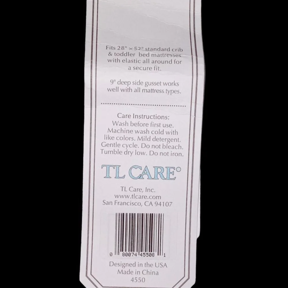 TL Care Grey Gray Heavenly Soft Chenille Fitted Crib Sheet NEW